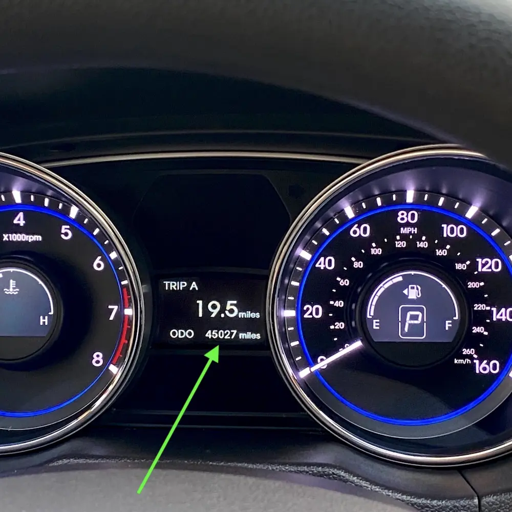 Photo of 2013 Hyundai Sonata GLS PZEV Odometer