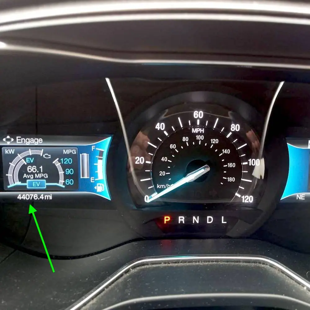 Photo of 2018 Ford Fusion Energi Odometer